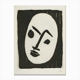 Henri Matisse Masque Blanc Sur Fond Noir Canvas Print