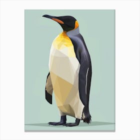 Emperor Penguin Santiago Island Minimalist Illustration 2 Canvas Print