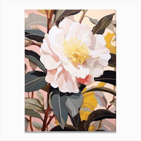 Camellia 2 Flower Painting Canvas Print