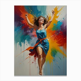 'Jumping Girl' Canvas Print