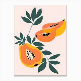 Papa Yay! Tropical Fruit Papaya Canvas Print