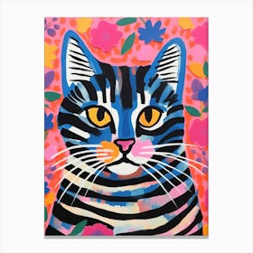 Striped Cat 2 Canvas Print