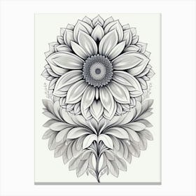 Flower Tattoo 1 Canvas Print