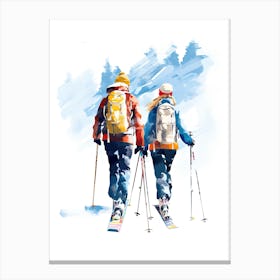 Andermatt   Switzerland Ski Resort Illustration 1 Canvas Print