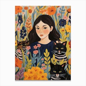 Me and My Cats Canvas Print