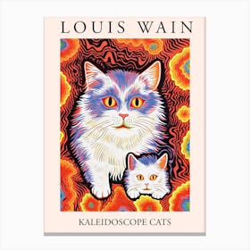 Louis Wain, Kaleidoscope Cats Poster 14 Canvas Print