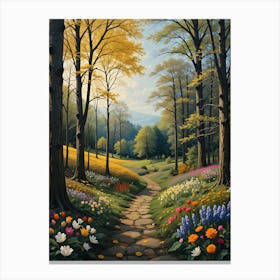 Path In The Woods 3 Canvas Print