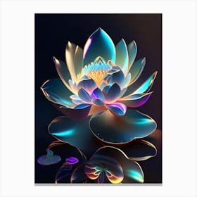 Amur Lotus Holographic 6 Canvas Print