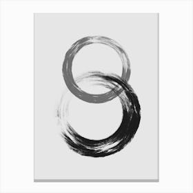 Abstract Minimalist Circles Canvas Print