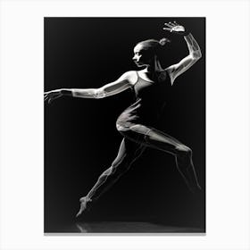 Dance Dance Dance - Dancer In Black And White Canvas Print