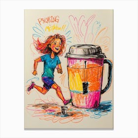 Coffee Runner Canvas Print