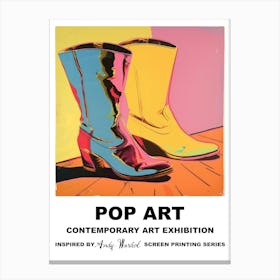 Poster Boots Pop Art 2 Canvas Print