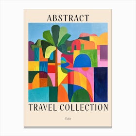 Abstract Travel Collection Poster Cuba 4 Canvas Print