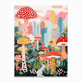 Hong Kong, Illustration In The Style Of Pop Art 3 Canvas Print