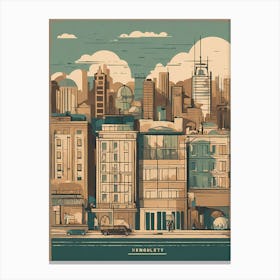 Cityscape 2 VECTOR ART Canvas Print