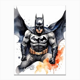 Batman Watercolor Painting (19) Canvas Print