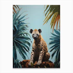 Hyena 1 Tropical Animal Portrait Canvas Print
