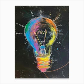 Light Bulb Drawing Canvas Print