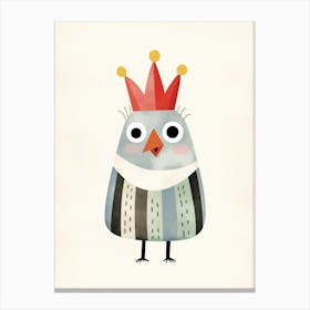 Little Parrot 3 Wearing A Crown Canvas Print