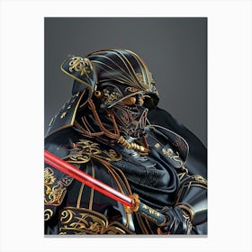 Darth Vader As A Vintagepunk Samurai 11 Canvas Print