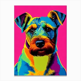 Airedale Terrier Andy Warhol Style dog Canvas Print