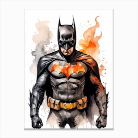 Batman Watercolor Painting (8) Canvas Print