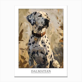 Dalmatian Precisionist Illustration 2 Poster Canvas Print