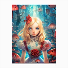 Alice In Wonderland Surreal Canvas Print
