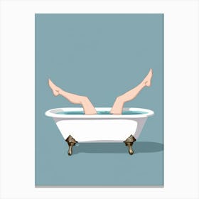 Woman In A Bathtub 2 Canvas Print