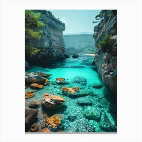 Cliffs And Water Canvas Print