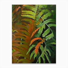 Rusty Back Fern Cézanne Style Canvas Print