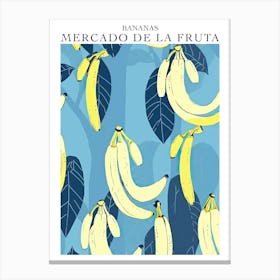 Mercado De La Fruta Bananas Illustration 2 Poster Canvas Print
