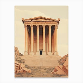 Ancient City Of Ephesus Illustration 3 Canvas Print