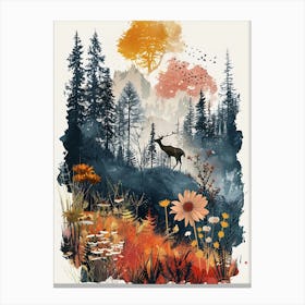 Deer In The Woods Canvas Print