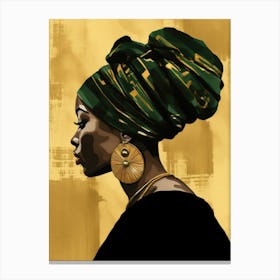African Woman With Turban 4 Canvas Print