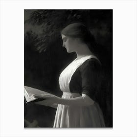 Woman Reading A Book 1 Canvas Print