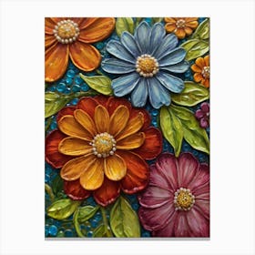 Colorful Flowers 2 Canvas Print