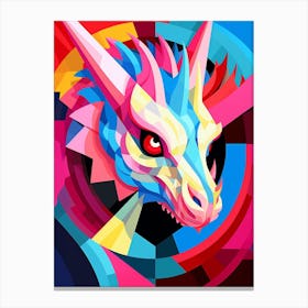 Dragon Abstract Pop Art 3 Canvas Print