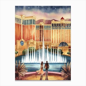 Las Vegas Fountain Canvas Print