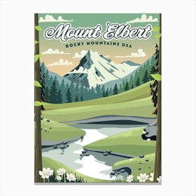 Mount Elbert Rocky Mountains USA Canvas Print