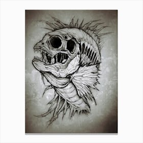 Skull fish Canvas Print