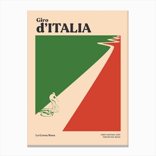 Giro D'Italia Grand Tour Cycling Canvas Print