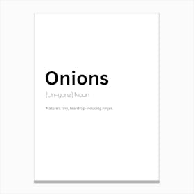 Onions Definition Meaning Canvas Print