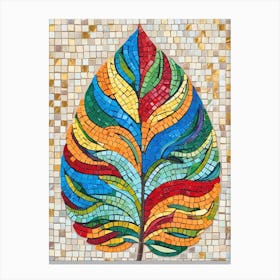 Mosaic Leaf 2 Canvas Print