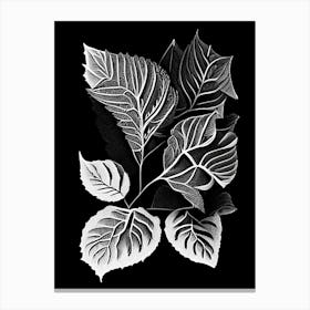 Salal Leaf Linocut 2 Canvas Print