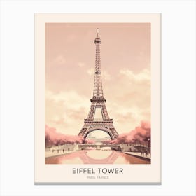 Eiffel Tower Paris France 2 Travel Poster Canvas Print