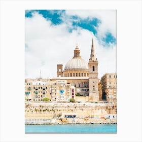 View Of The City Of Malta Canvas Print