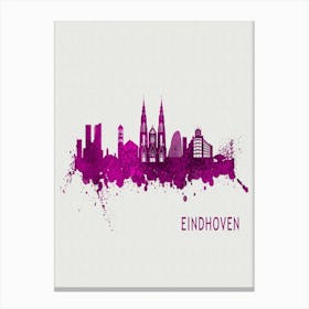 Eindhoven Netherlands City Purple Canvas Print