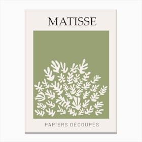 Green Matisse Papers Decoupes Canvas Print