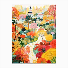 Gardens By The Bay, Singapore In Autumn Fall Illustration 0 Canvas Print